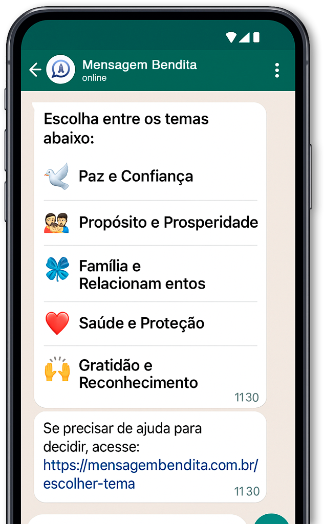Escolha seu tema - WhatsApp Mensagem Bendita