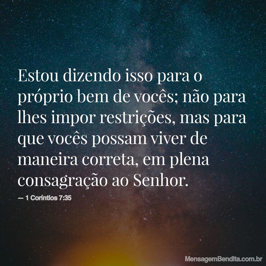 Versículo 1 Coríntios 7:35