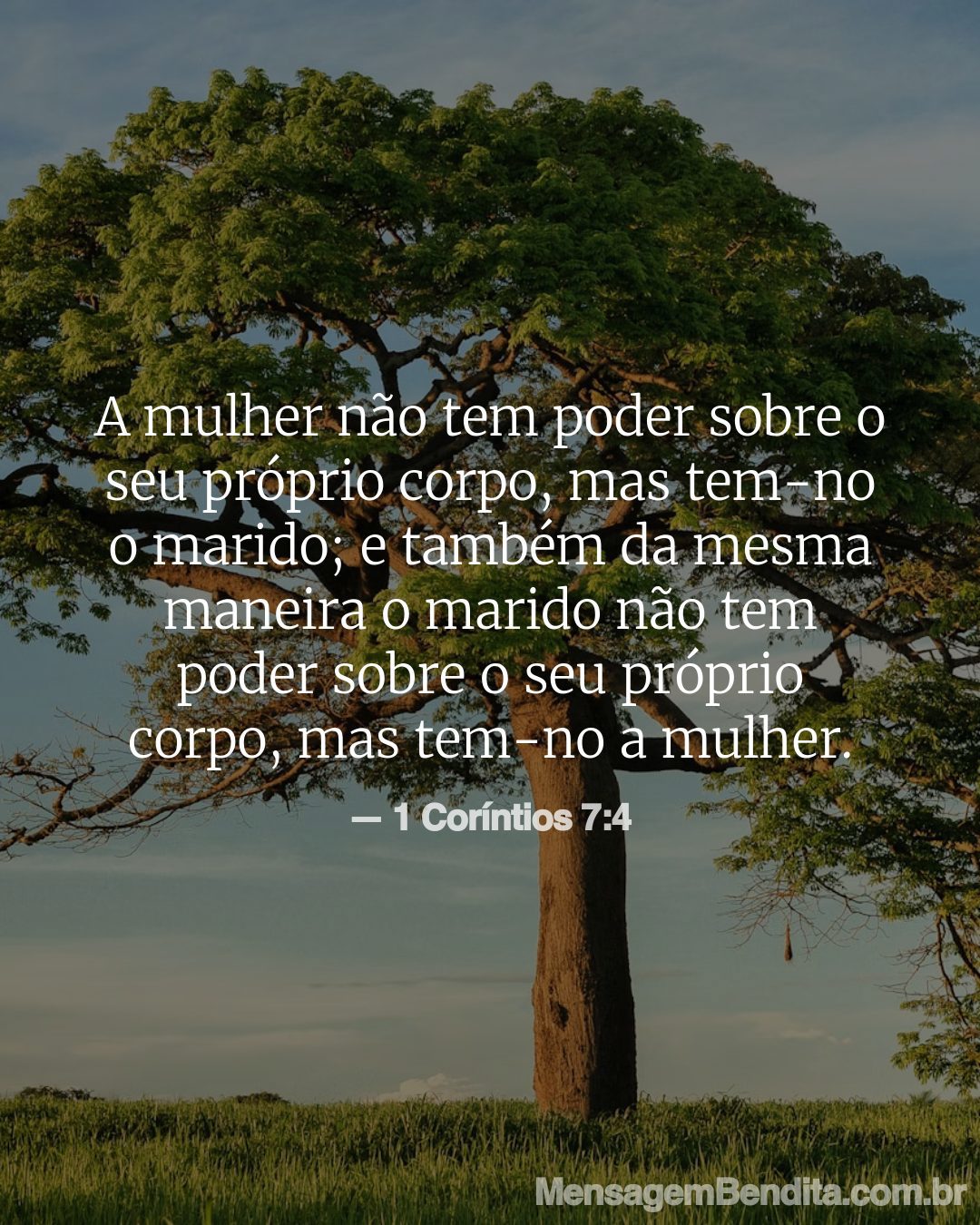 Versículo 1 Coríntios 7:4