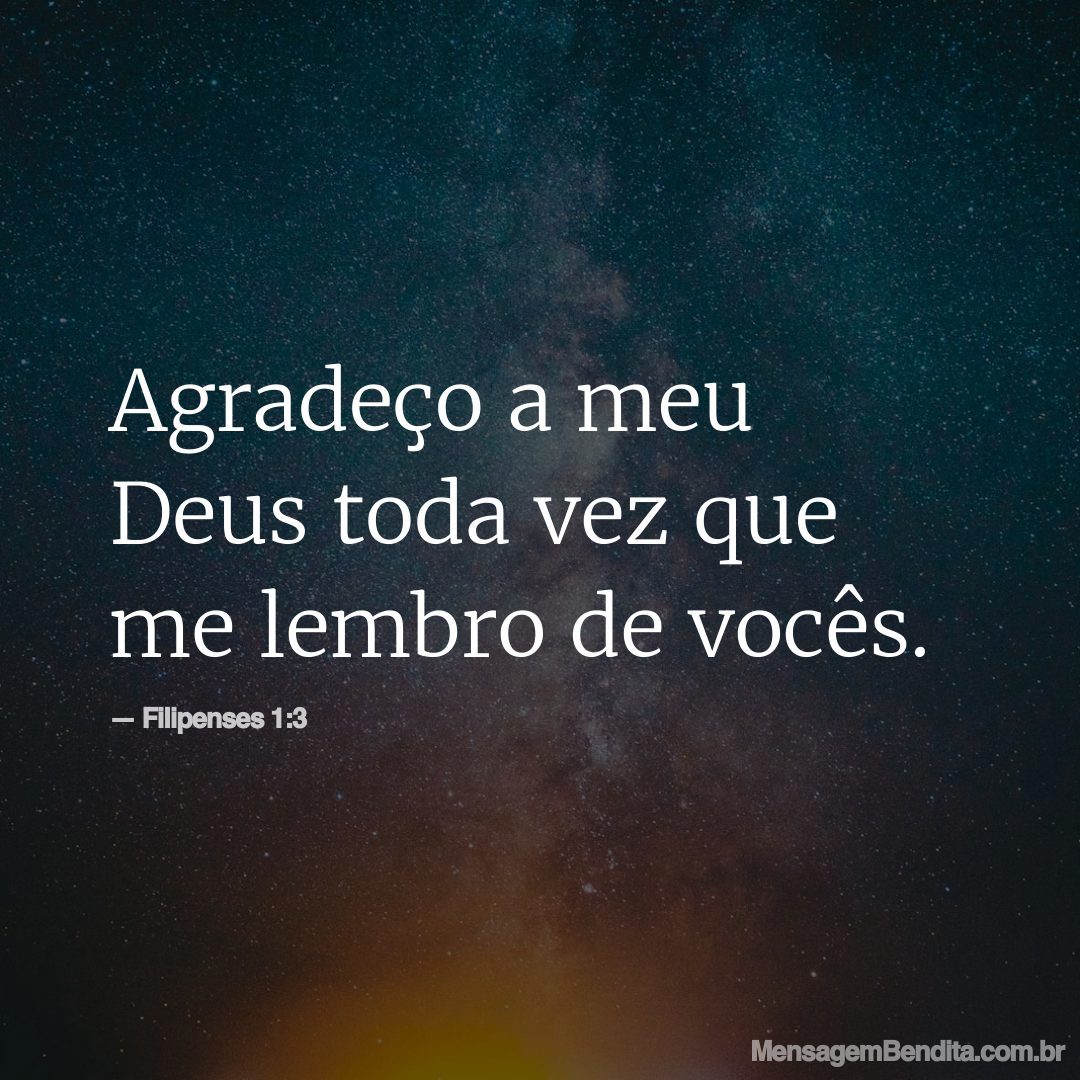 Versículo Filipenses 1:3