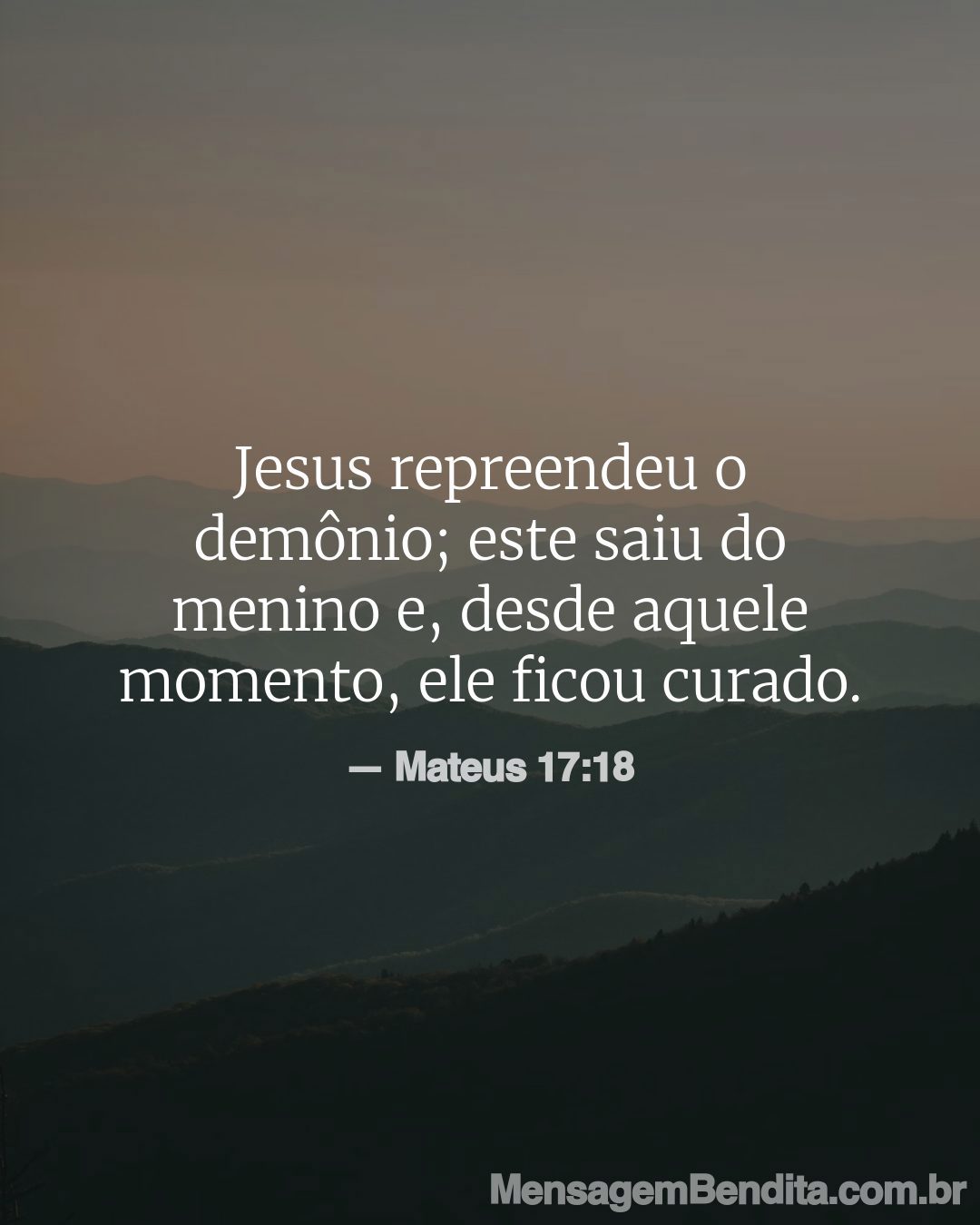 Versículo Mateus 17:18