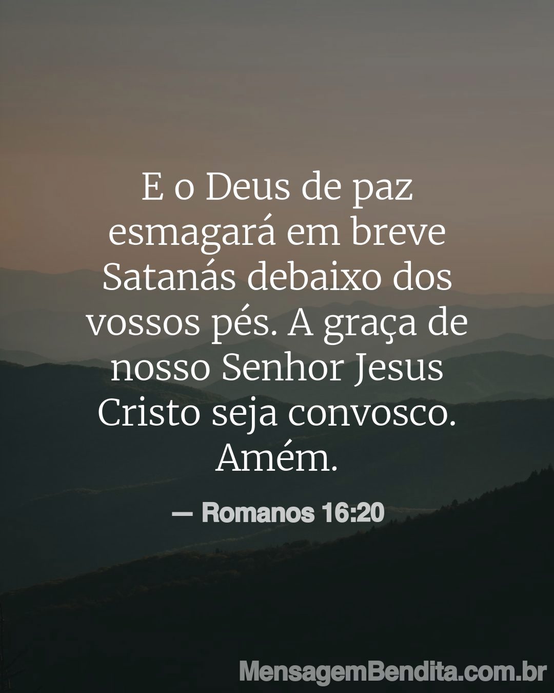 Versículo Romanos 16:20