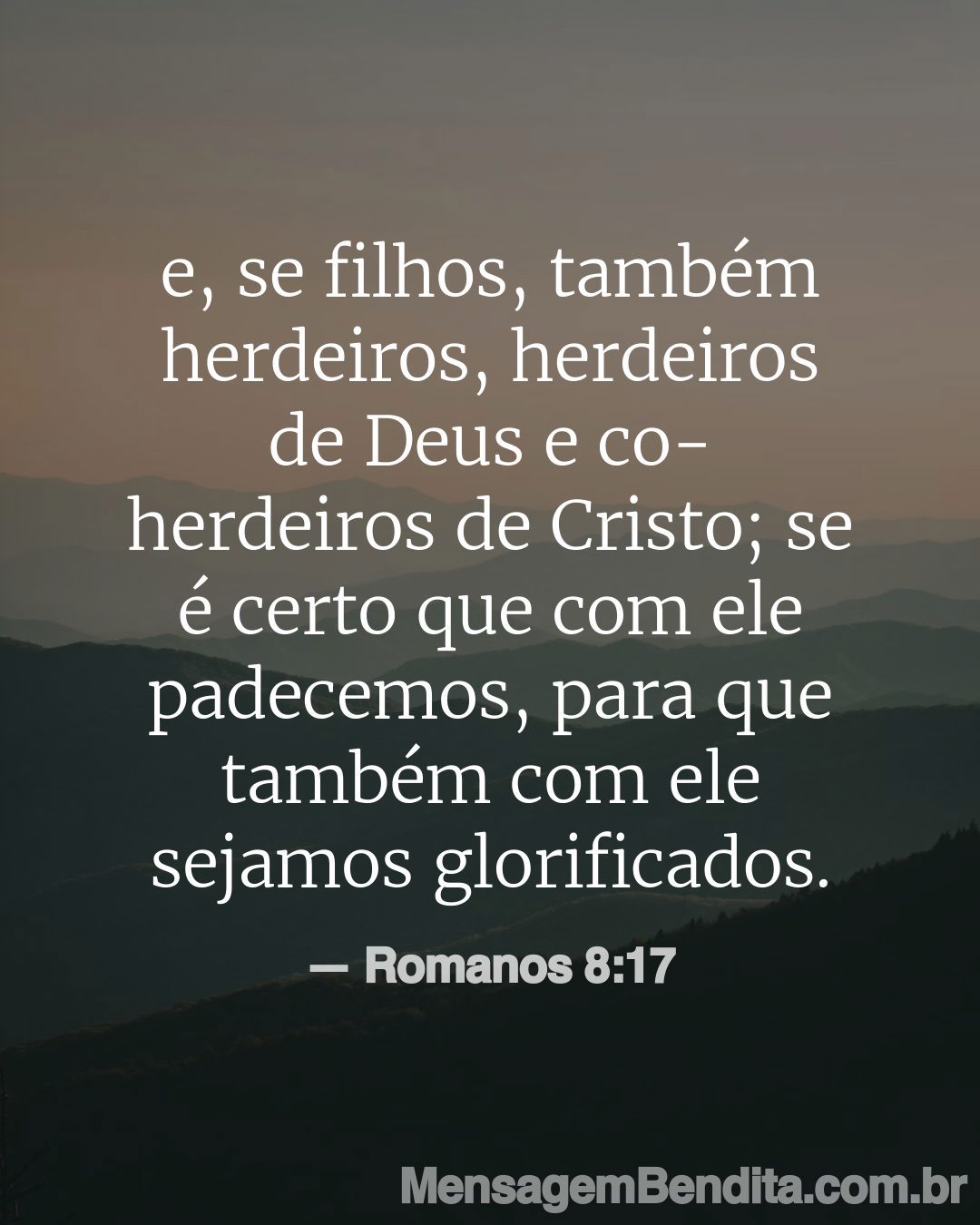 Versículo Romanos 8:17